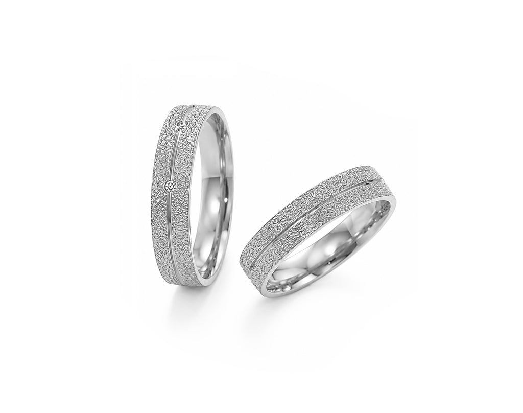 Aliança em Ouro 18K Perfil Reto com Zircônia 6mm