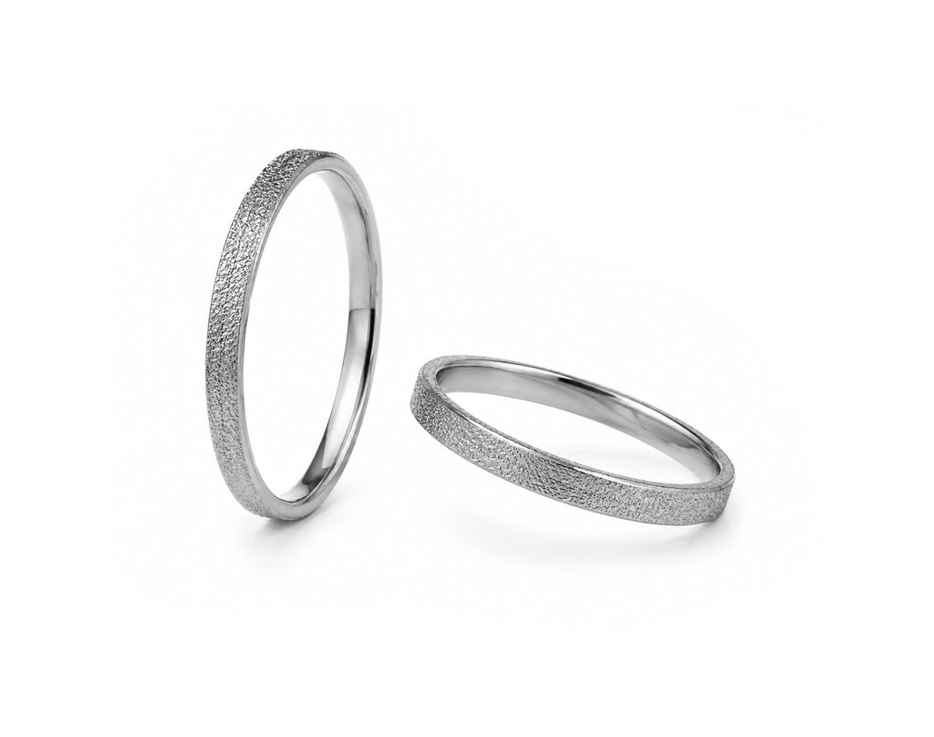 Aliança em Ouro 18K Perfil Reto com Textura Fina 3mm