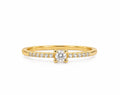 Anel de Noivado em Ouro 18K com Moissanite