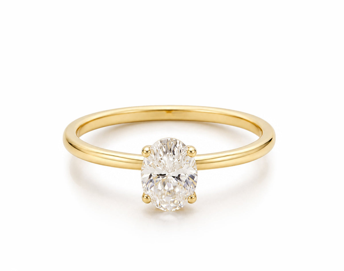 Anel de Noivado em Ouro 18K