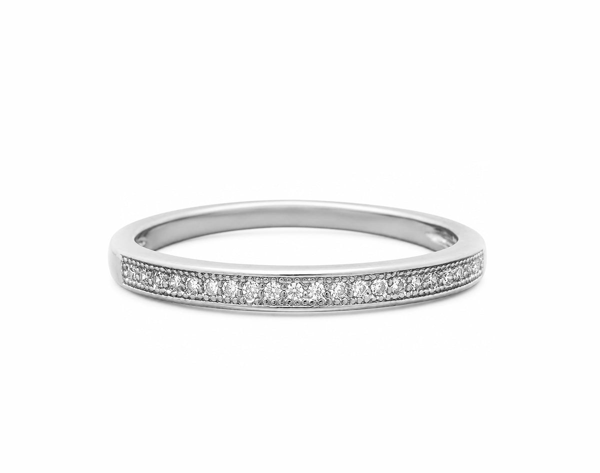 Anel Aparador em Ouro 18K com Moissanite
