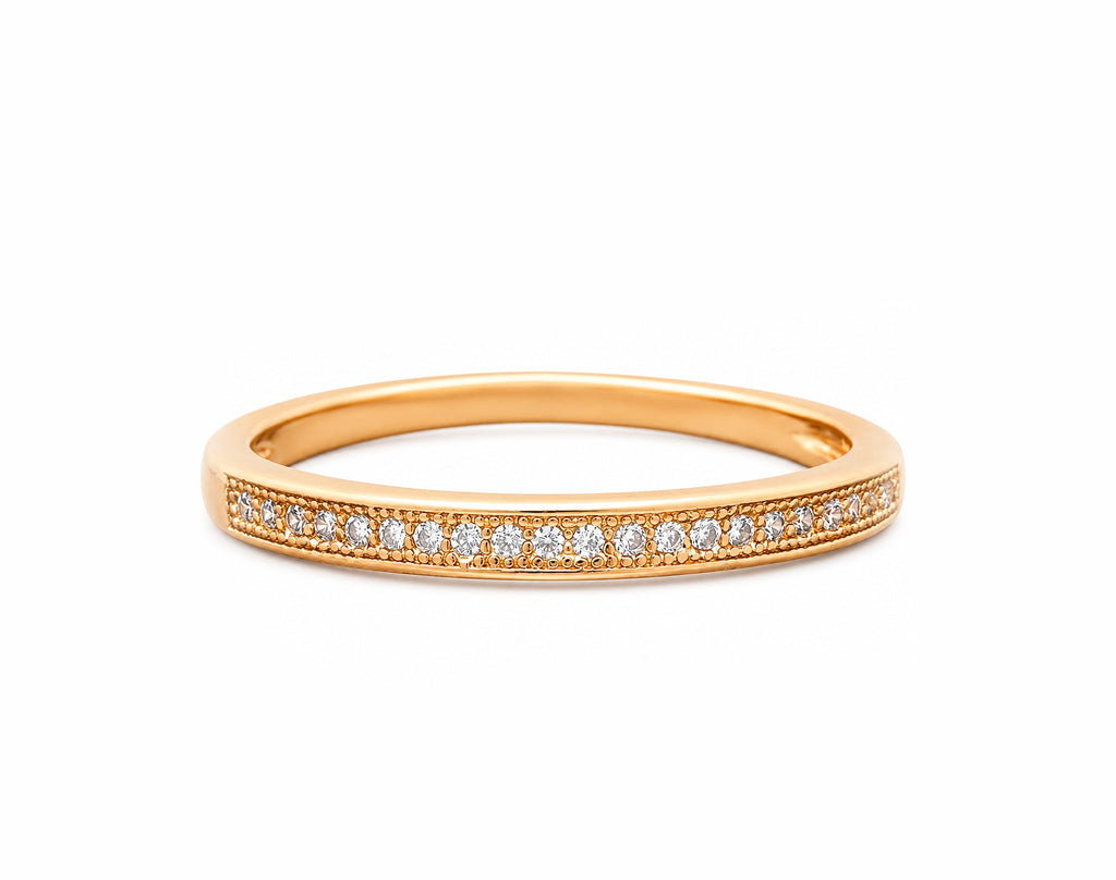 Anel Aparador em Ouro 18K com Moissanite