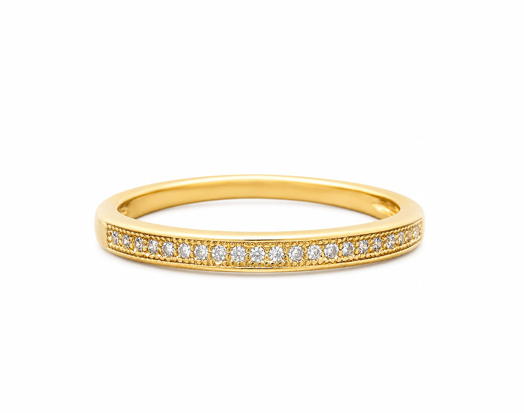 Anel Aparador em Ouro 18K com Moissanite