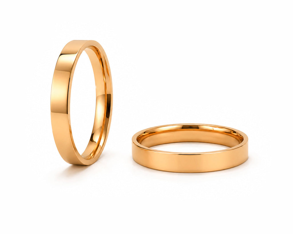 Aliança Perfil Reto em Ouro 18k 3mm