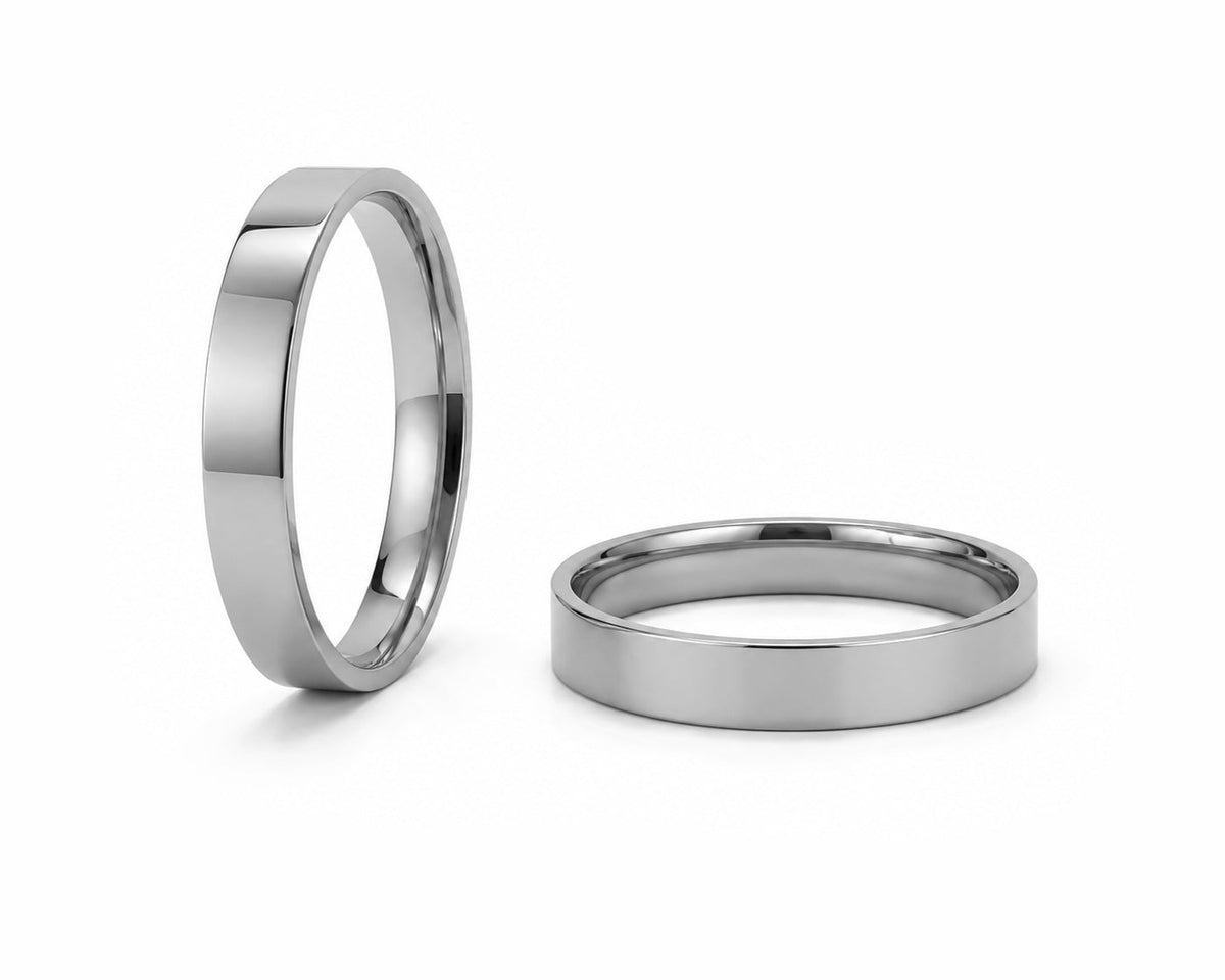 Aliança Perfil Reto em Ouro 18k 4mm