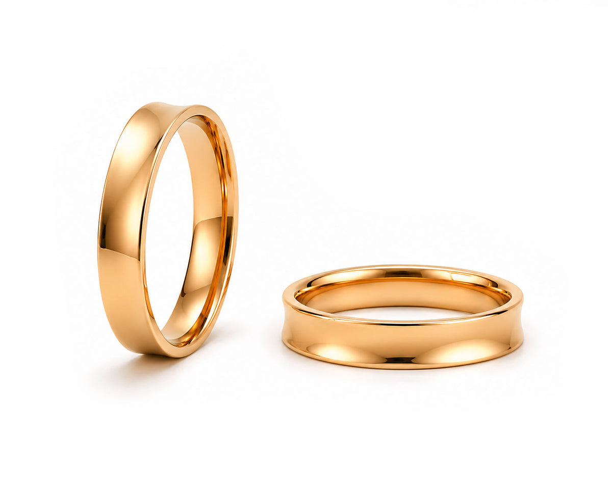 Aliança Côncavo em Ouro 18k 5mm