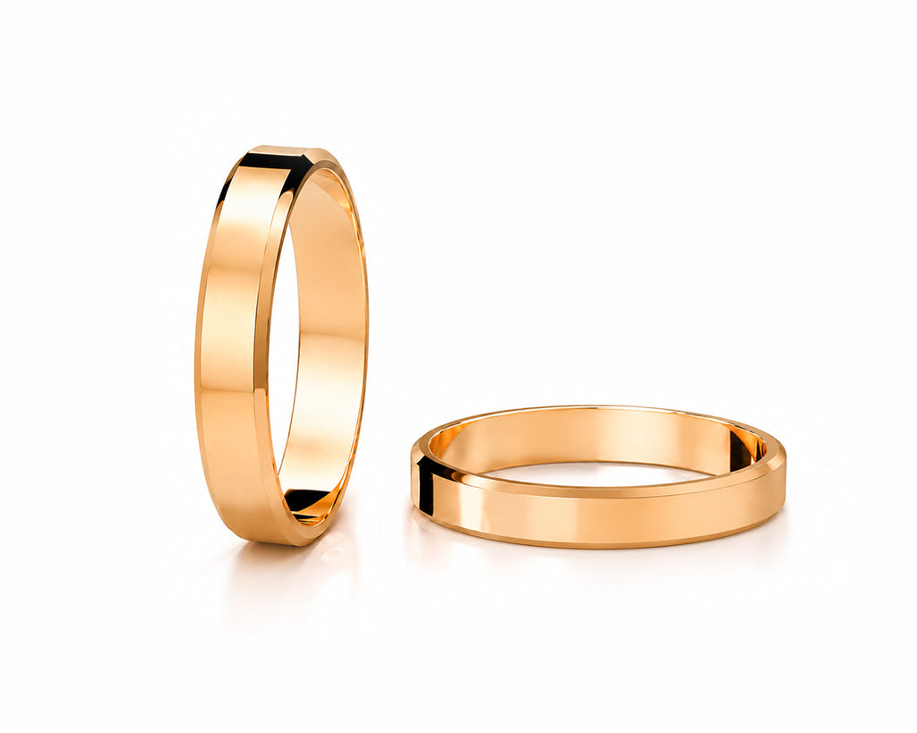 Aliança Chanfrado em Ouro 18k 3mm