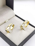 Aliança em Ouro 18k Côncavo Facetado 4mm