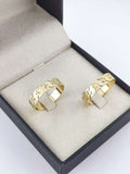Aliança em Ouro 18k Reto Texturizado 5mm com 13 Brilhantes