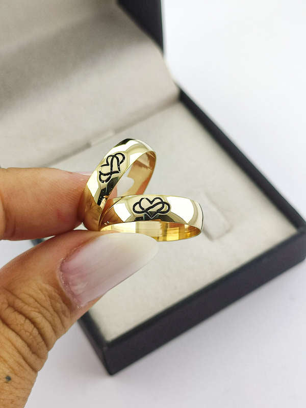 Aliança em Ouro 18k Abaulado 5mm