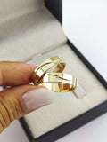 Aliança em Ouro 18k Reto com Friso 5mm com 1 Brilhante