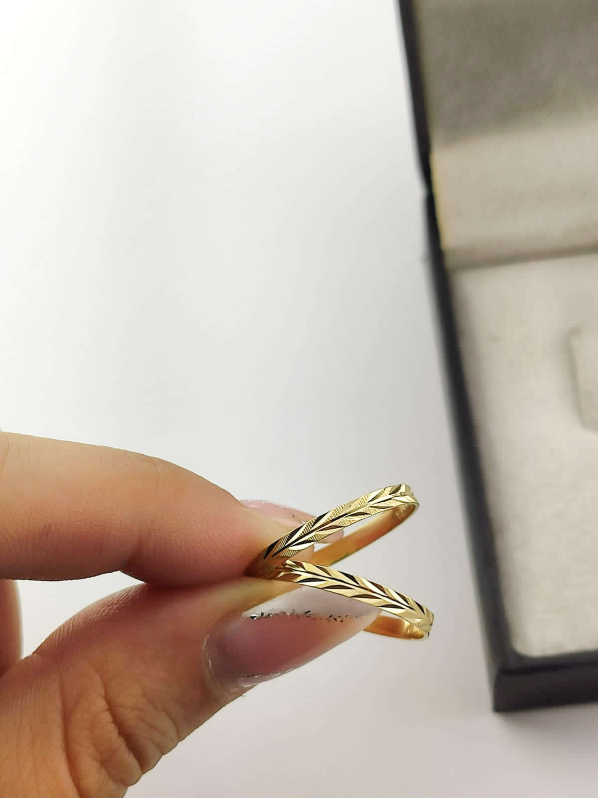 Aliança em Ouro 18k Reto Trançado 2mm