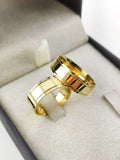 Aliança em Ouro 18k Reto com Frisos 6mm