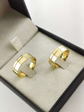 Aliança em Ouro 18k Reto com Frisos 6mm