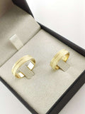 Aliança em Ouro 18k Reto Texturizado 5mm