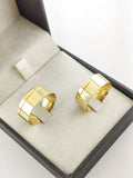 Aliança em Ouro 18k Reto com Frisos 7mm