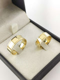 Aliança em Ouro 18k Reto Facetado 7mm