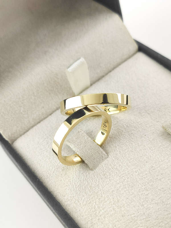 Aliança em Ouro 18k Reto 3mm