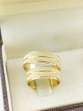 Aliança em Ouro 18k Reto Texturizado 6mm
