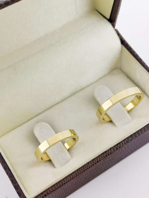 Aliança em Ouro 18k Reto 3mm