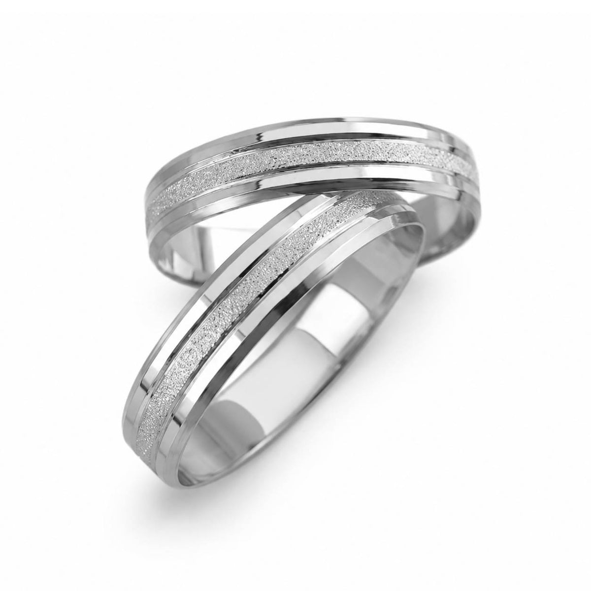 Aliança em Ouro 18k Reto com Frisos 4mm