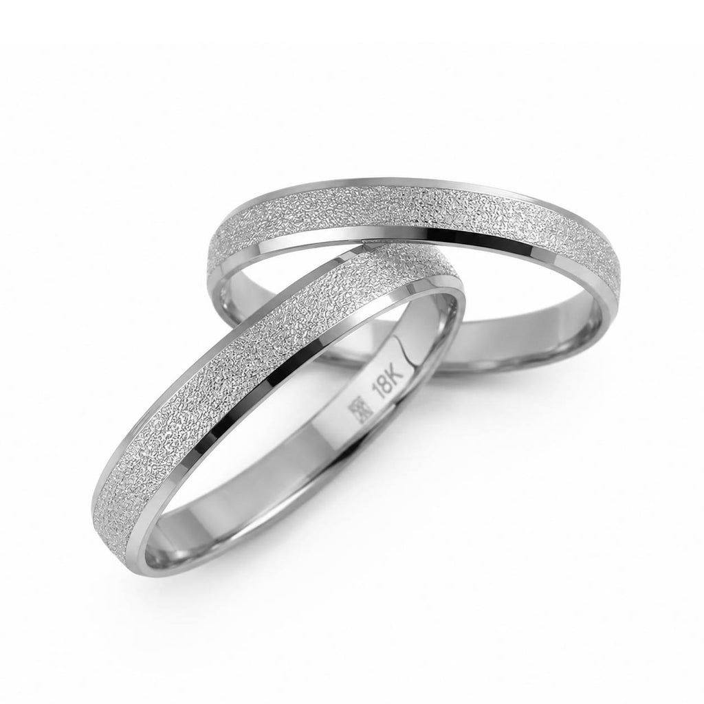 Aliança em Ouro 18k Reto Texturizado 3mm