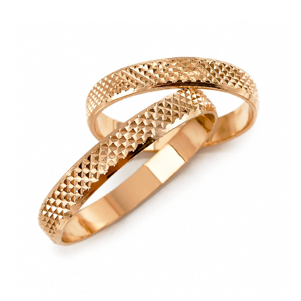 Aliança em Ouro 18k Reto Texturizado 3mm